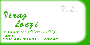 virag loczi business card